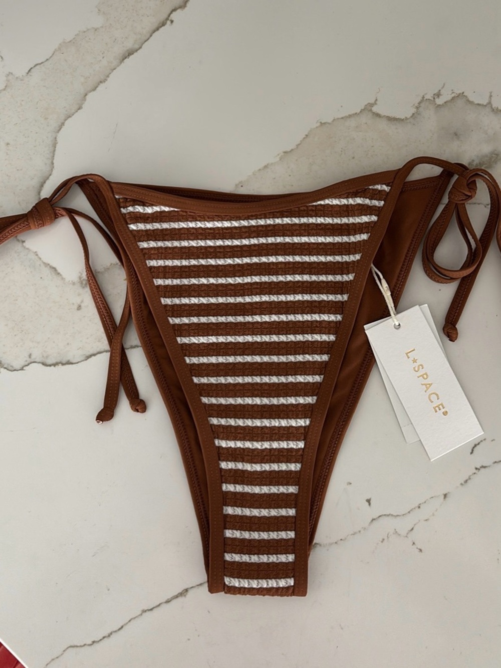 L*Space Rust Brown Tie-Side Bikini Bottom
